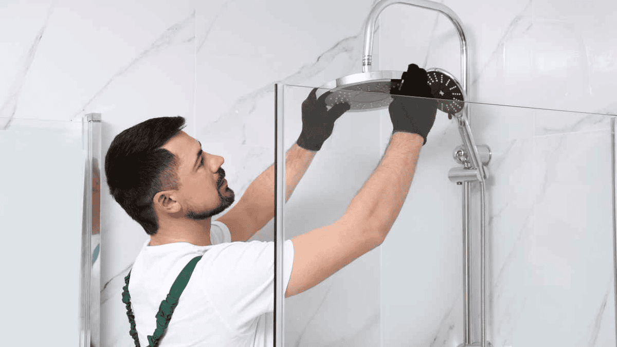 professional plumber working